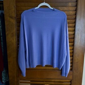 Anthropologie Pilcro 100% Cashmere Sweater Lavender Blue • Size Petite L